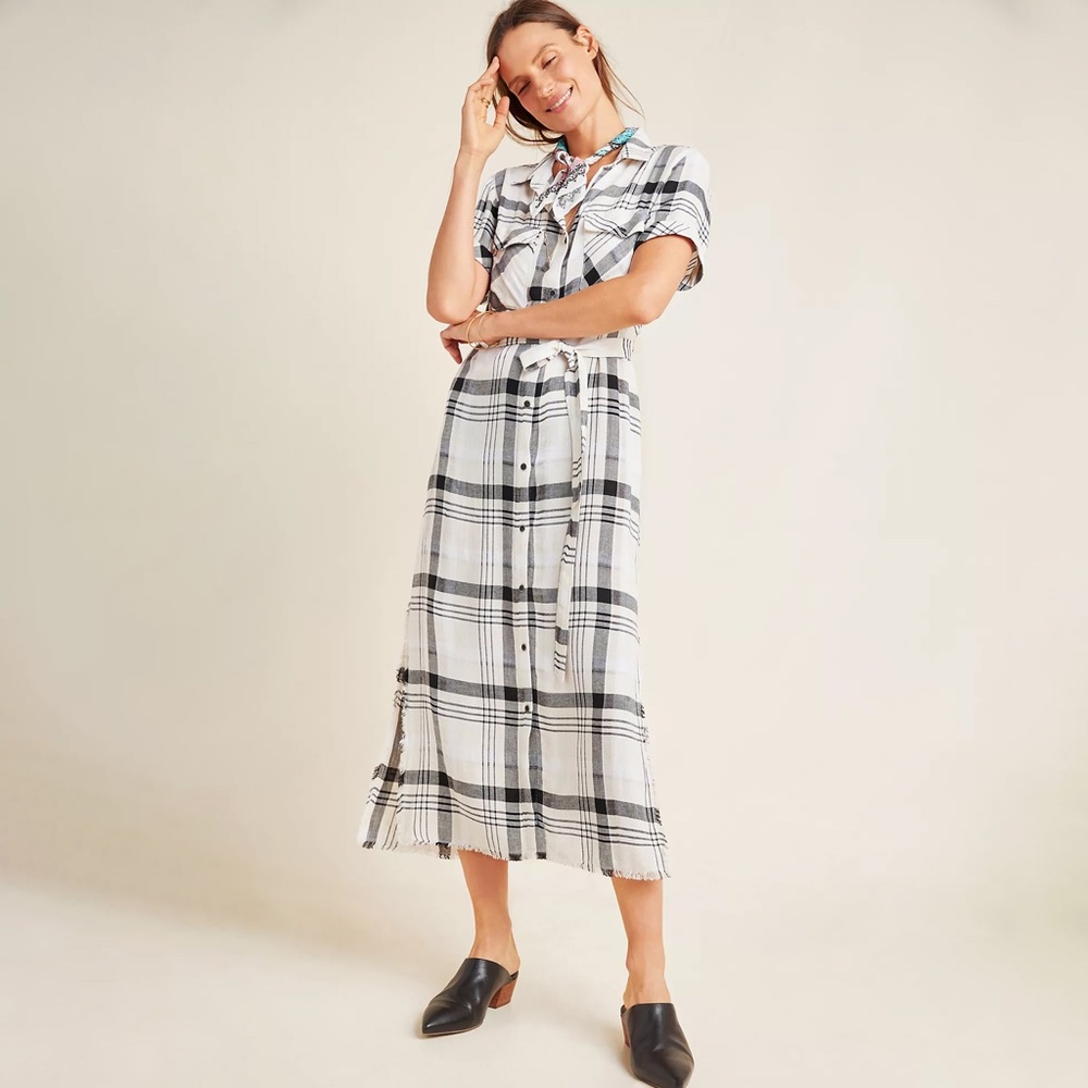 NWT Anthropologie Cloth & Stone Hannah Midi Shirtdress Size Medium